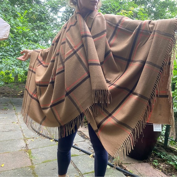 Blue Sky Wool Luxury Brand Mongolian Camel Wool Plaid made in Mongolia - Picture 4 of 10